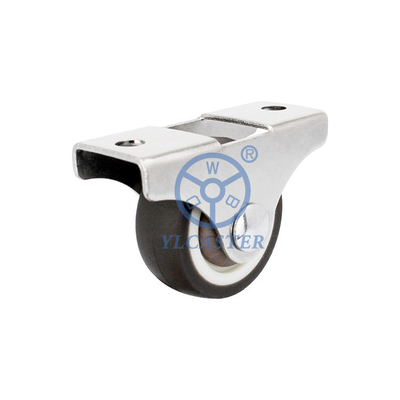 1.2 Inch Silent Non Rotating Rigid TPR Casters For Small Pulleys