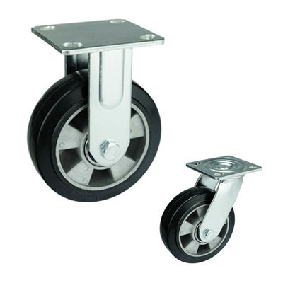 125mm 550lbs Capacity Heavy Duty Casters Rubber Double Brake Wholesale