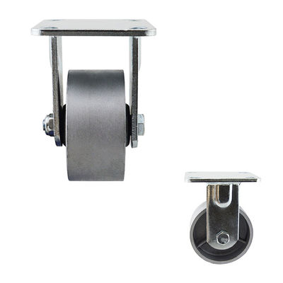100mm  200kg Silver Cast Iron Rigid Caster Wheels For Table Furniture