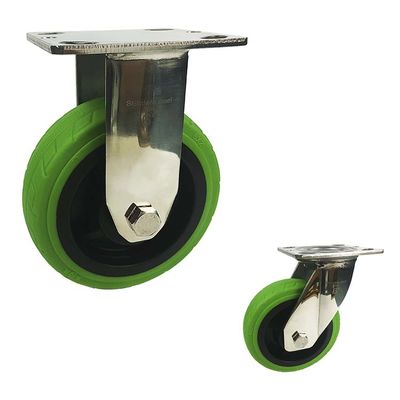 150x50mm Soft Wheel Heavy Duty Swivel Type Double Lock 304SS TPR Stainless Steel Casters