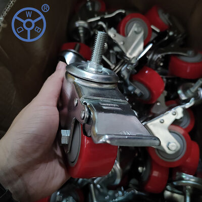 Double Ball Bearing Heavy Duty Rubber Caster Wheel 8 Inch and Sturdy 3 to 8 Inches Diameter Perfect for Industrial Carts