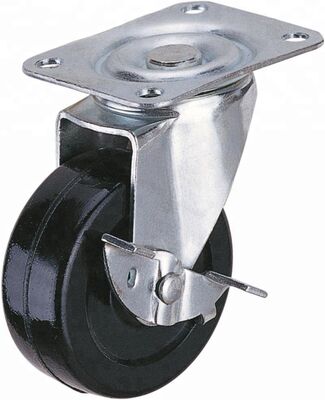 4kg 5kg यूनिट वजन रबर कैस्टर स्टील रबर व्हील सामग्री इनडोर आउटडोर हेवी ड्यूटी औद्योगिक अनुप्रयोगों के लिए उपयुक्त