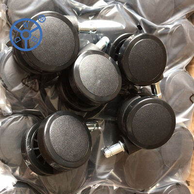 450-850 किग्रा भार क्षमता काला पु कैस्टर व्हील हॉलो कोर मजबूत पहिया औद्योगिक और वाणिज्यिक कार्ट के लिए डिज़ाइन किया गया