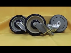 176lbs लोडिंग 4 इंच ट्रॉली पहियों, टीपीआर शॉपिंग कार्ट प्रतिस्थापन पहियों